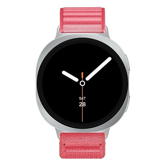 Galaxy Watch 8 | 44 мм | 4G LTE | Silver | Fabric/Red | M/L, Тип ремешка : Fabric, Размер корпуса : 44 мм, Цвет: Silver, Цвет ремешка: Red, Размер ремешка : M/L, Подключение часов : Bluetooth / Wi-Fi + 4G LTE, изображение 3